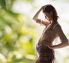 Силуэт картина беременной красивой женщины | Фото