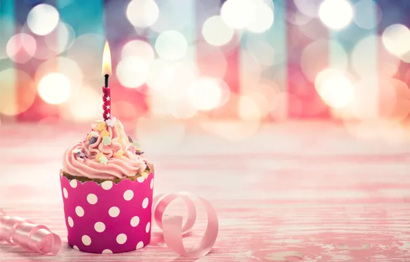 Обои торт, свечи, cake, candle, День Рождения, cupcake, celebration, decoration, Happy Birthday