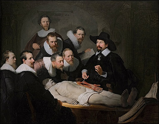 The anatomy lesson of Dr Nicolaes Tulp
*oil on canvas
*169 x 216,5 cm
*signed t.c.: Rembrant. ft: 1632