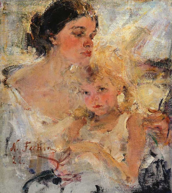 Фешин картина "Миссис Фешина с дочерью"