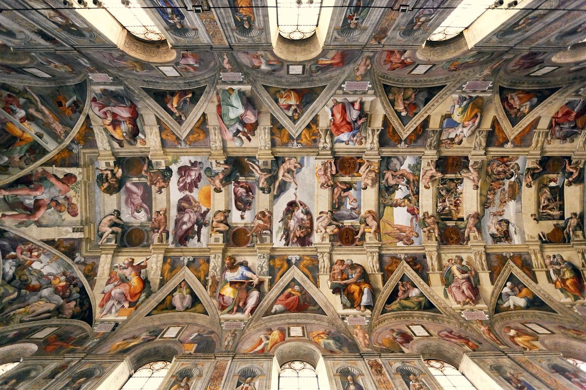 Потолок сикстинской капеллы в Ватикане