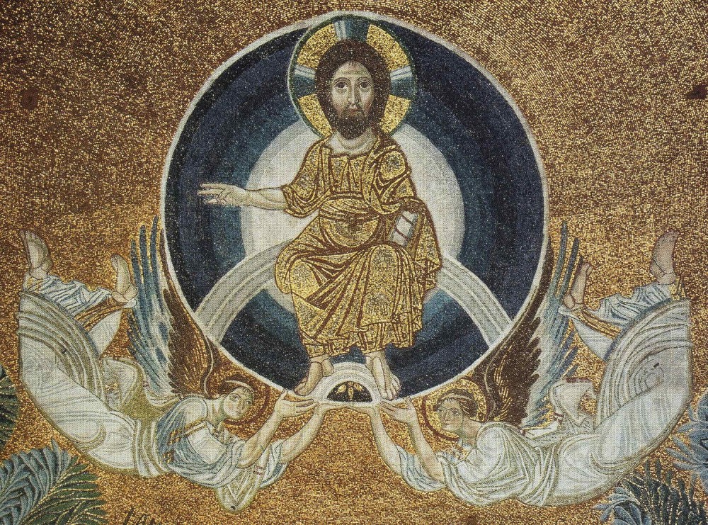 Вознесение Господне. Мозаика. IX в. Храм Св. Софии. Фессалоники, Греция