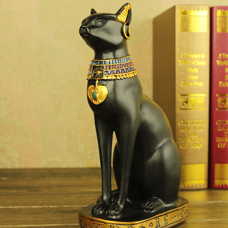 Статуэтка кошки в египетском стиле для украшения интерьера