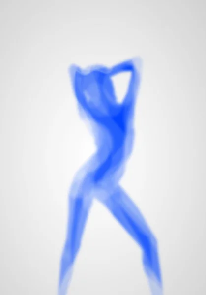 Женский силуэт на фоне цвета — стоковое фото