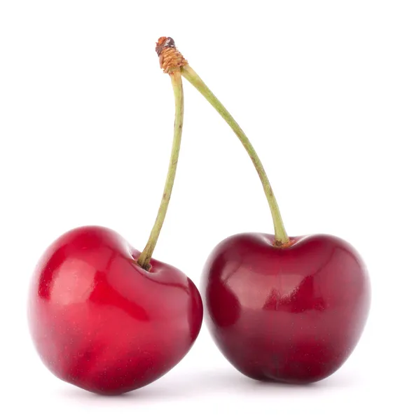 Вишни ягоды в форме два сердца — стоковое фото