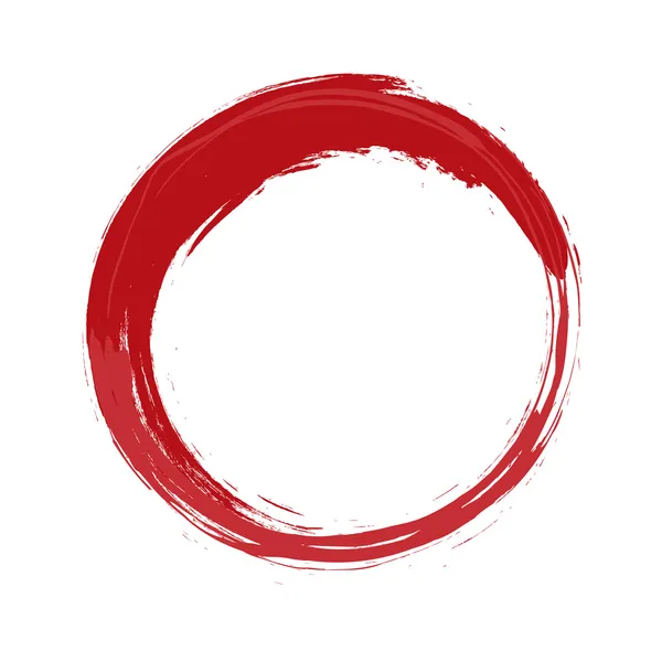 Окрашенные красный круг — стоковое фото