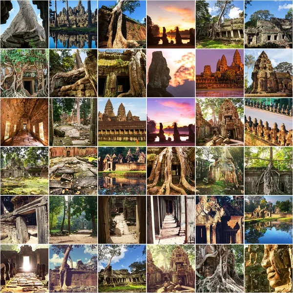 Ангкор коллаж — стоковое фото
