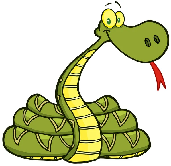 Змея мультфильм характер — стоковое фото