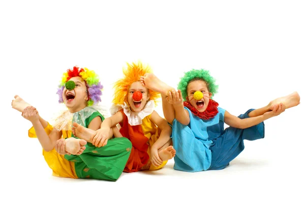 Веселые клоуны — стоковое фото