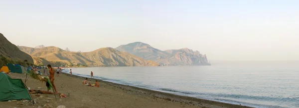 Панорама Крым пляж образ жизни в Крыму, Украина — стоковое фото