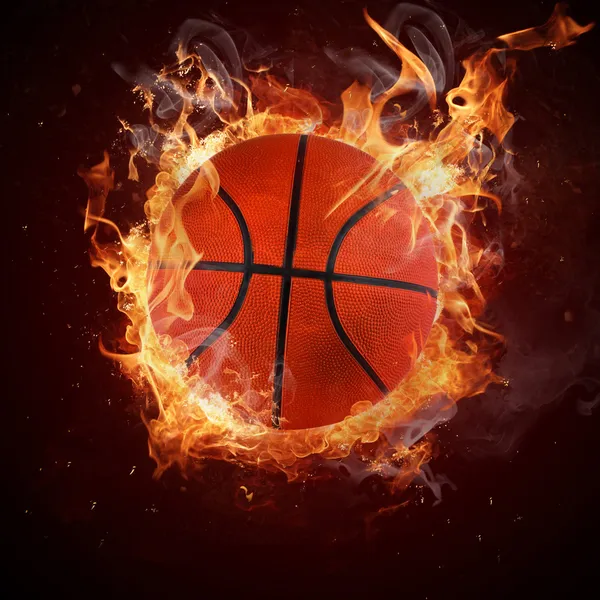 Горячие баскетбол в огне пожаров — стоковое фото