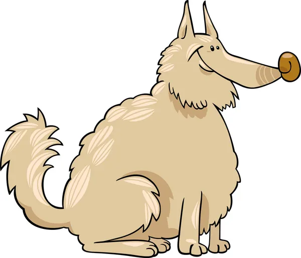 Иллюстрации шаржа собака шпиц — стоковый вектор