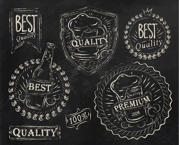 Старинные печати дизайн элементы на предмет качества пива — стоковый вектор
