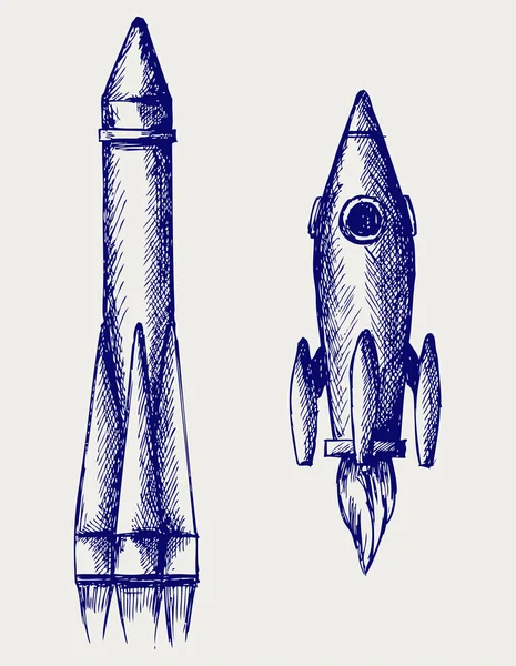 Ретро ракета — стоковое фото