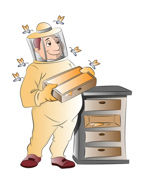 Пчеловод, Иллюстрация — стоковый вектор