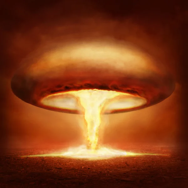 Взрыв ядерной бомбы — стоковое фото