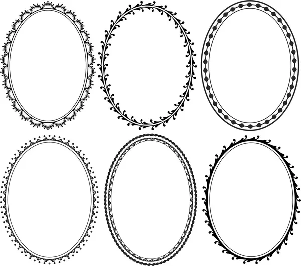 Богато овальная граница — стоковый вектор