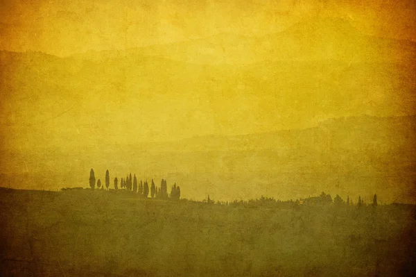 Старинный тосканский пейзаж — стоковое фото