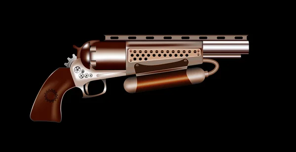 Стимпанк револьвер — стоковый вектор