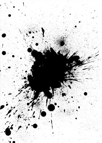 Дизайн splash черными чернилами — стоковое фото