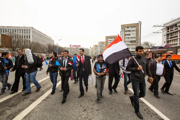 Сирийские митинг в Москве — стоковое фото