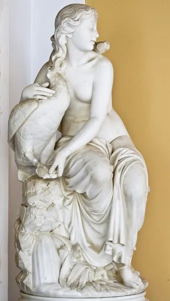 Афродита с гусем, классической эры статуя — стоковое фото