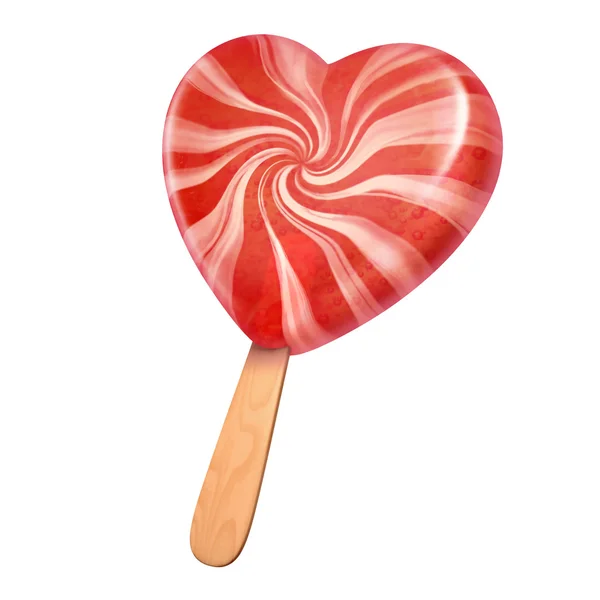 Мороженое конфеты в форме сердца — стоковое фото