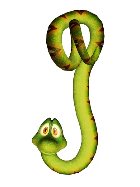 Мультипликационная змея — стоковое фото