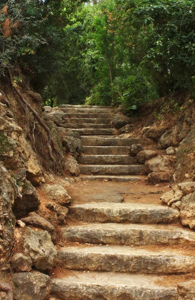 Древние лестницы из камня — стоковое фото