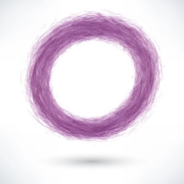 Фиолетовый кисти в круге — стоковый вектор