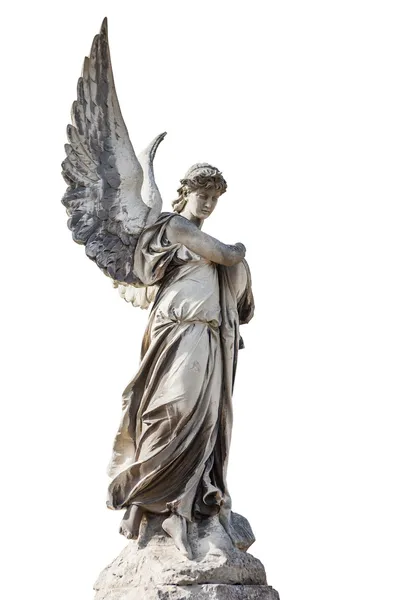 Статуя ангела, изолированные на белом Лицензионные Стоковые Изображения