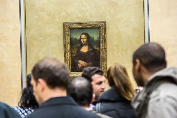 "Mona Lisa" at the Louvre Museum Стоковое Изображение