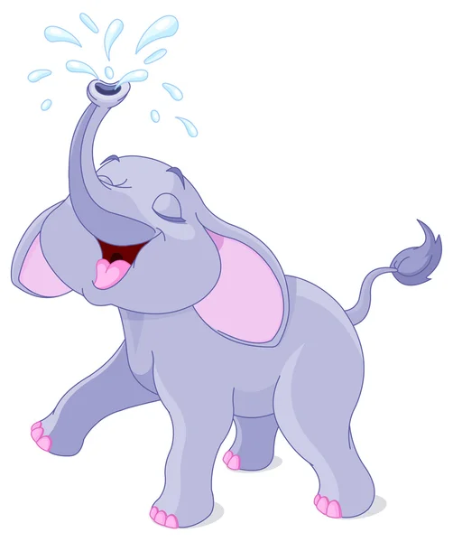 Счастливый слон — стоковый вектор