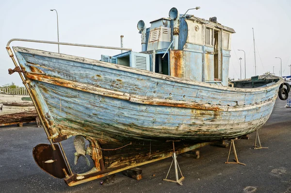 Историческая Испанская отделка деревянной лодке Стоковое Фото