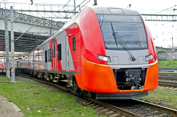 Высокоскоростной электрический железнодорожный поезд Стоковое Фото
