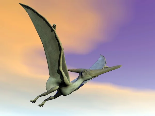 Динозавр Птеранодон, полет - 3d визуализация — стоковое фото