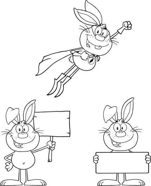 Кролика раскраски Мультфильмы 2 коллекции Стоковая Картинка