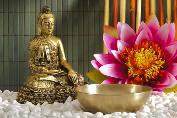 Будда в позе медитации Лицензионные Стоковые Изображения