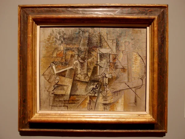 Пабло Пикассо - Вентилятор, трубы и стекла, 1911 — стоковое фото