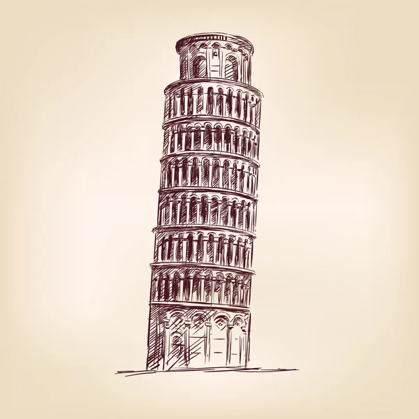 Pisa Tower векторные иллюстрации — стоковый вектор
