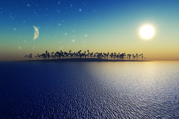 Солнце и луна Лицензионные Стоковые Фото