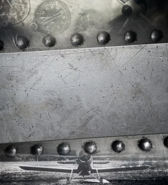 Ретро Авиация, военные гранж-фон — стоковое фото