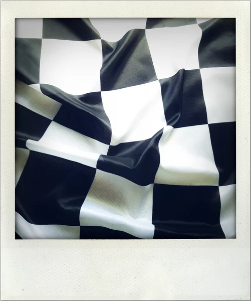 Черно-белый флаг с шашечками Стоковое Фото