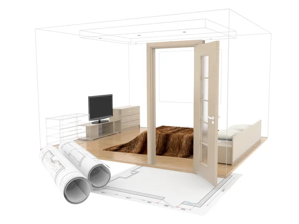 Номер 3D плана Лицензионные Стоковые Изображения