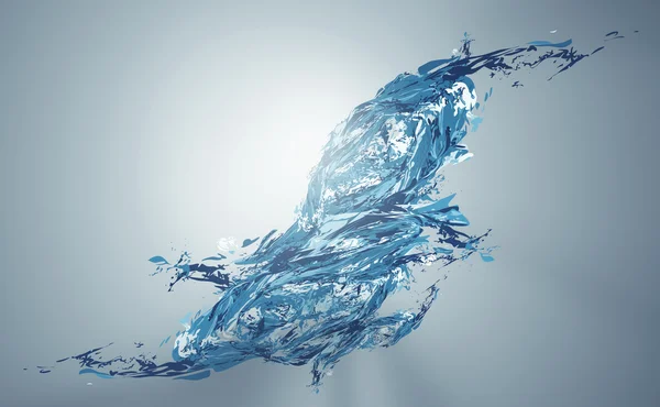 Иллюстрация Диагональ голубой воде волны Стоковая Картинка