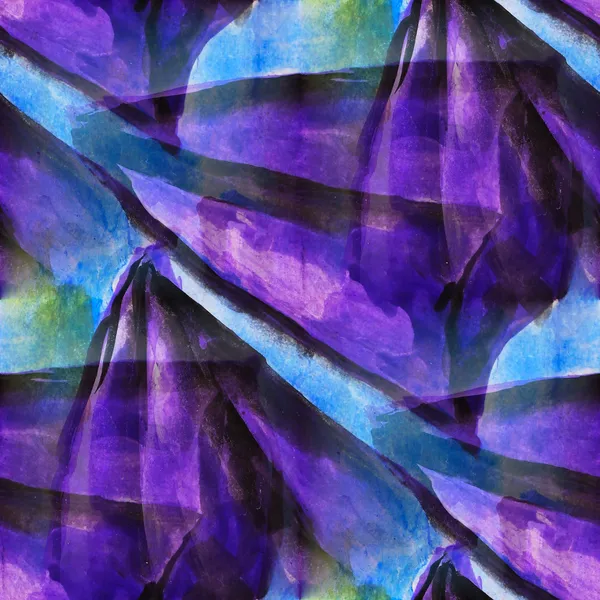 Бесшовные кубизм фиолетовый, синий абстрактного искусства Пикассо текстуры waterc — стоковое фото