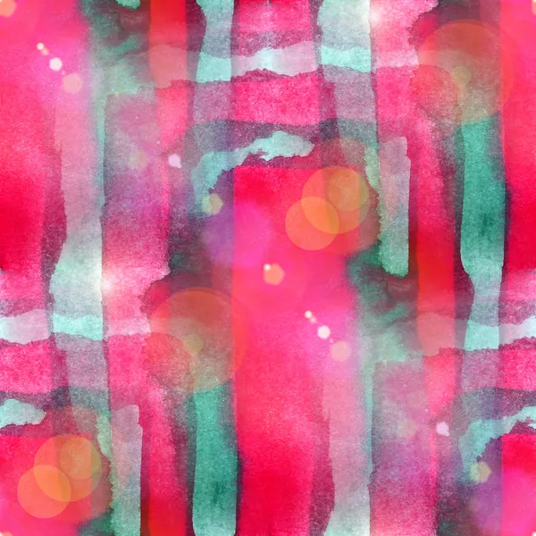 Солнца блики абстрактные бесшовные роспись акварелью зеленый, красный фонов — стоковое фото