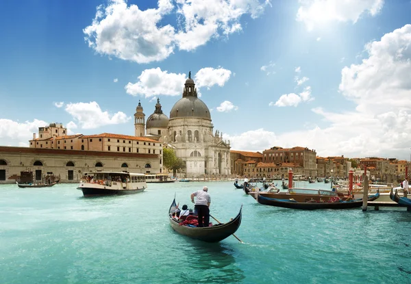 Великий канал и базилика Санта-Мария della приветствие, Венеция, Италия Стоковая Картинка