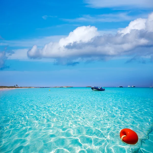 Пляж Иллетас Illetes в Балеарские острова Форментера — стоковое фото