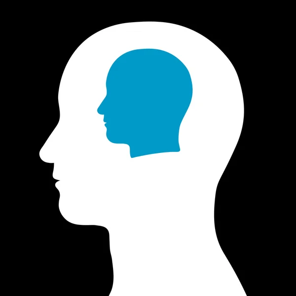 Мужская голова в голову — стоковый вектор